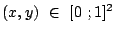 $ (x,y) \in [0  ;1]^2$